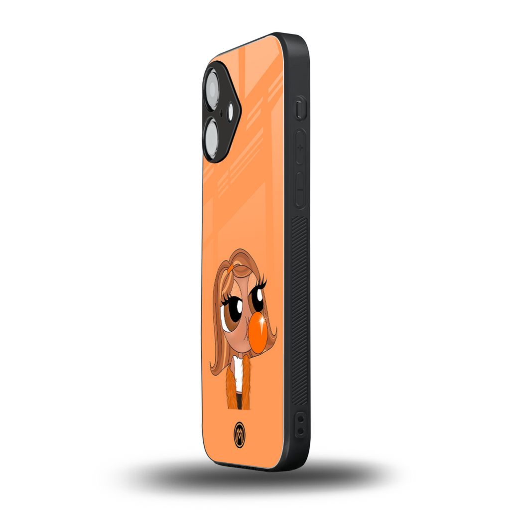 orange tote powerpuff girl back phone cover | glass case for iphone 16