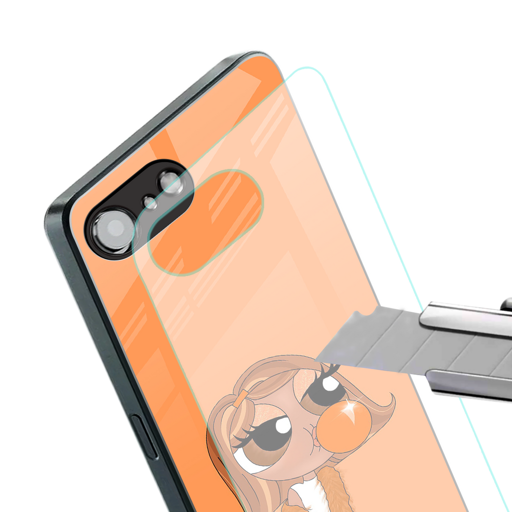 orange tote powerpuff girl back phone cover | glass case for iphone 16e