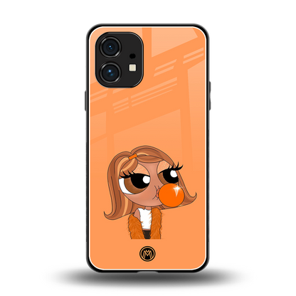 orange tote powerpuff girl back phone cover | glass case for nothing phone 1