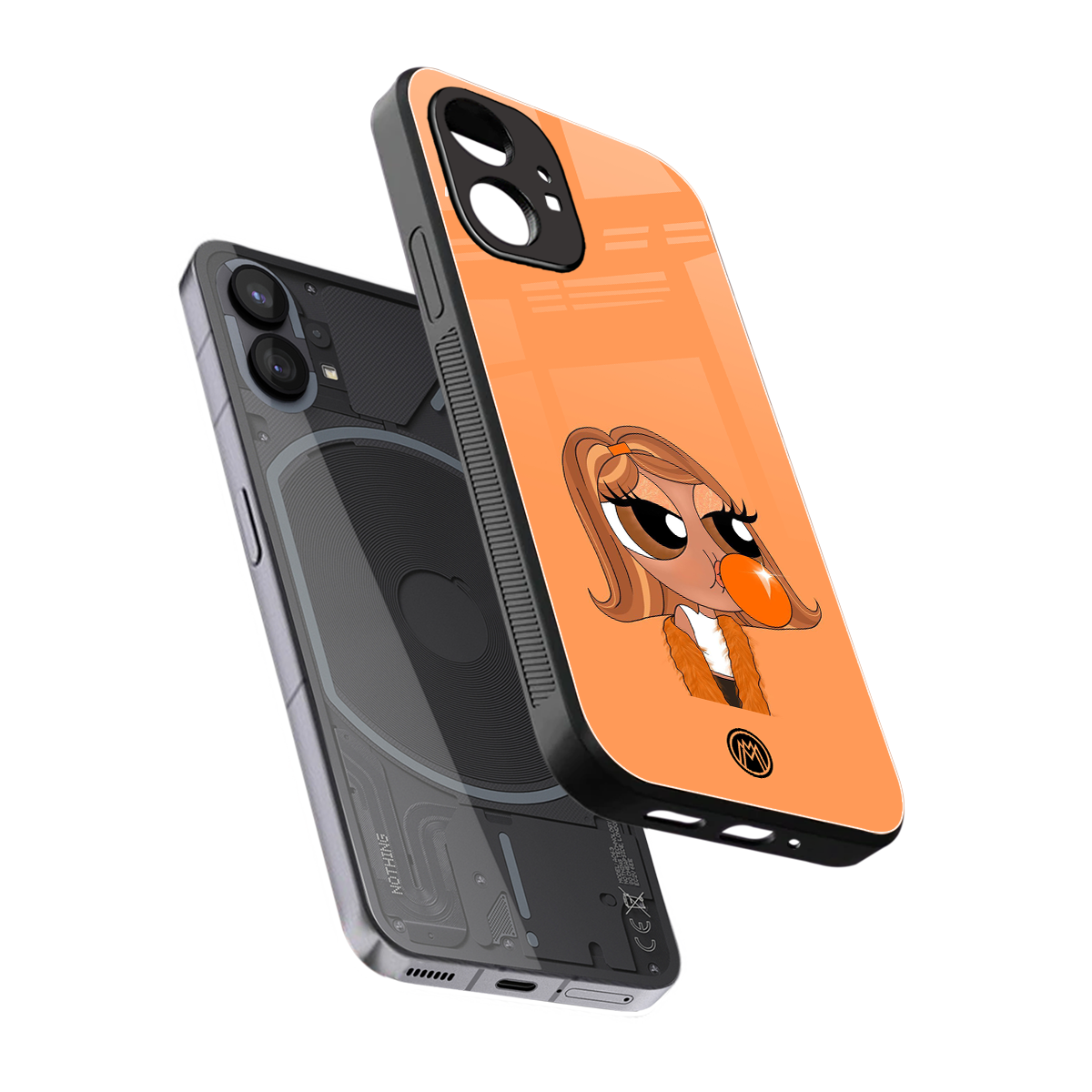 orange tote powerpuff girl back phone cover | glass case for nothing phone 1