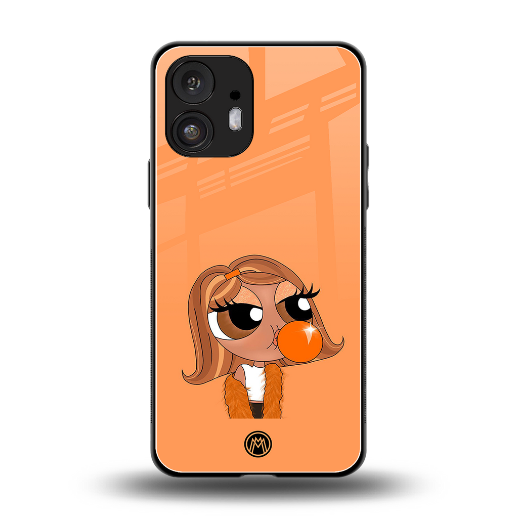 orange tote powerpuff girl back phone cover | glass case for nothing phone 2