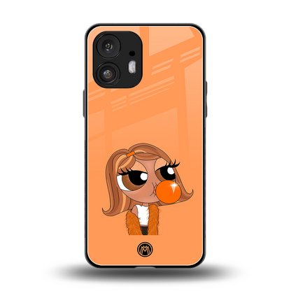 orange tote powerpuff girl back phone cover | glass case for nothing phone 2