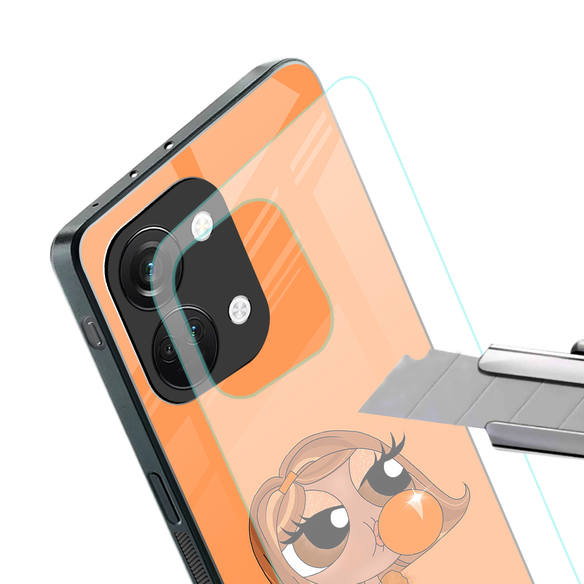 orange tote powerpuff girl back phone cover | glass case for oneplus nord 3