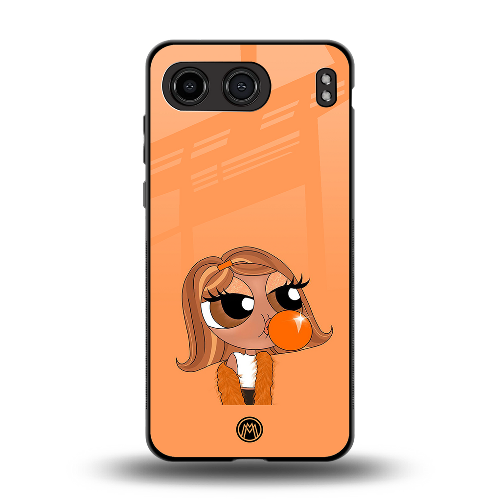 orange tote powerpuff girl back phone cover | glass case for oneplus nord 4