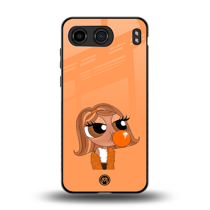 orange tote powerpuff girl back phone cover | glass case for oneplus nord 4