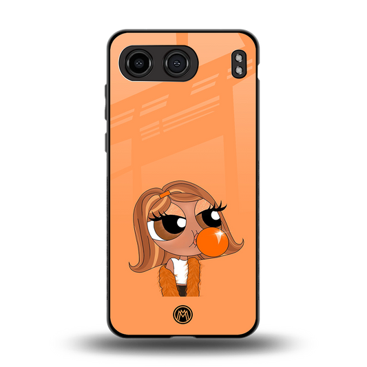 orange tote powerpuff girl back phone cover | glass case for oneplus nord 4