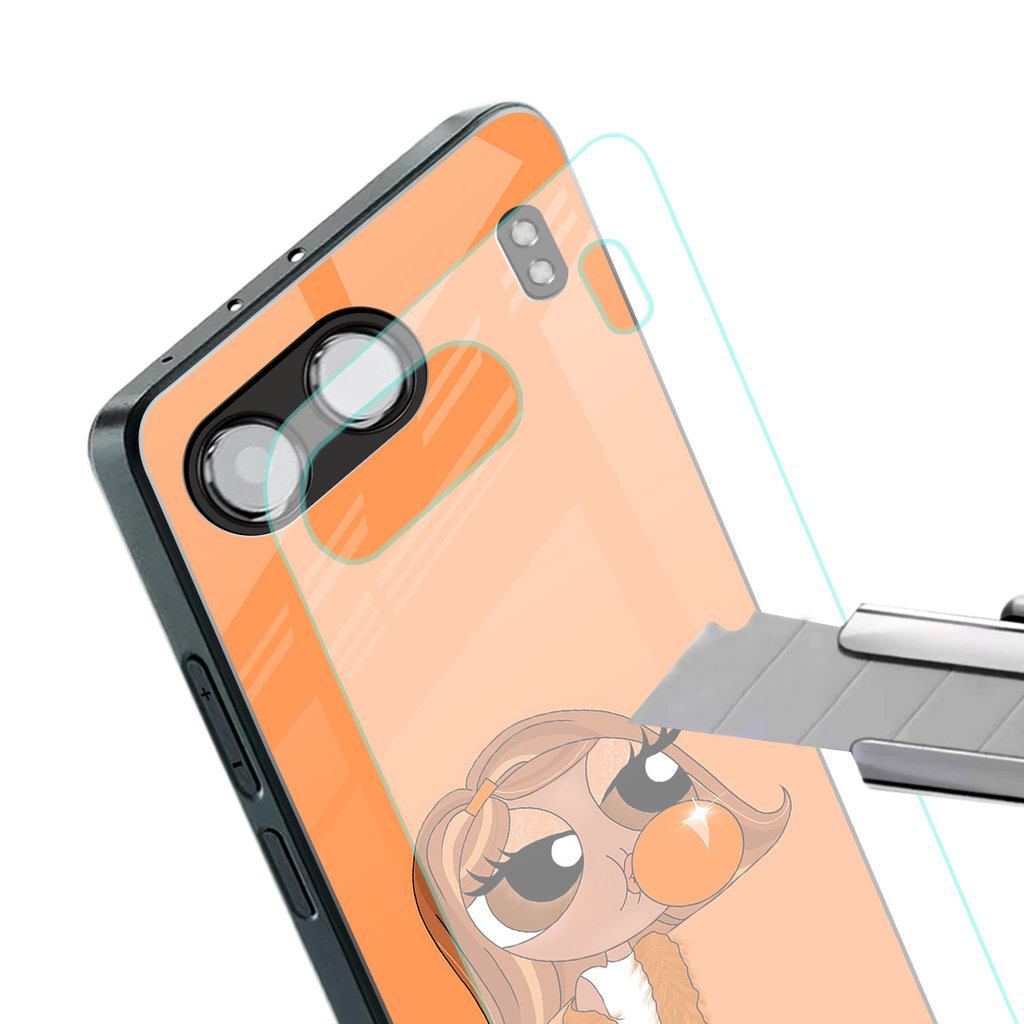 orange tote powerpuff girl back phone cover | glass case for oneplus nord 4