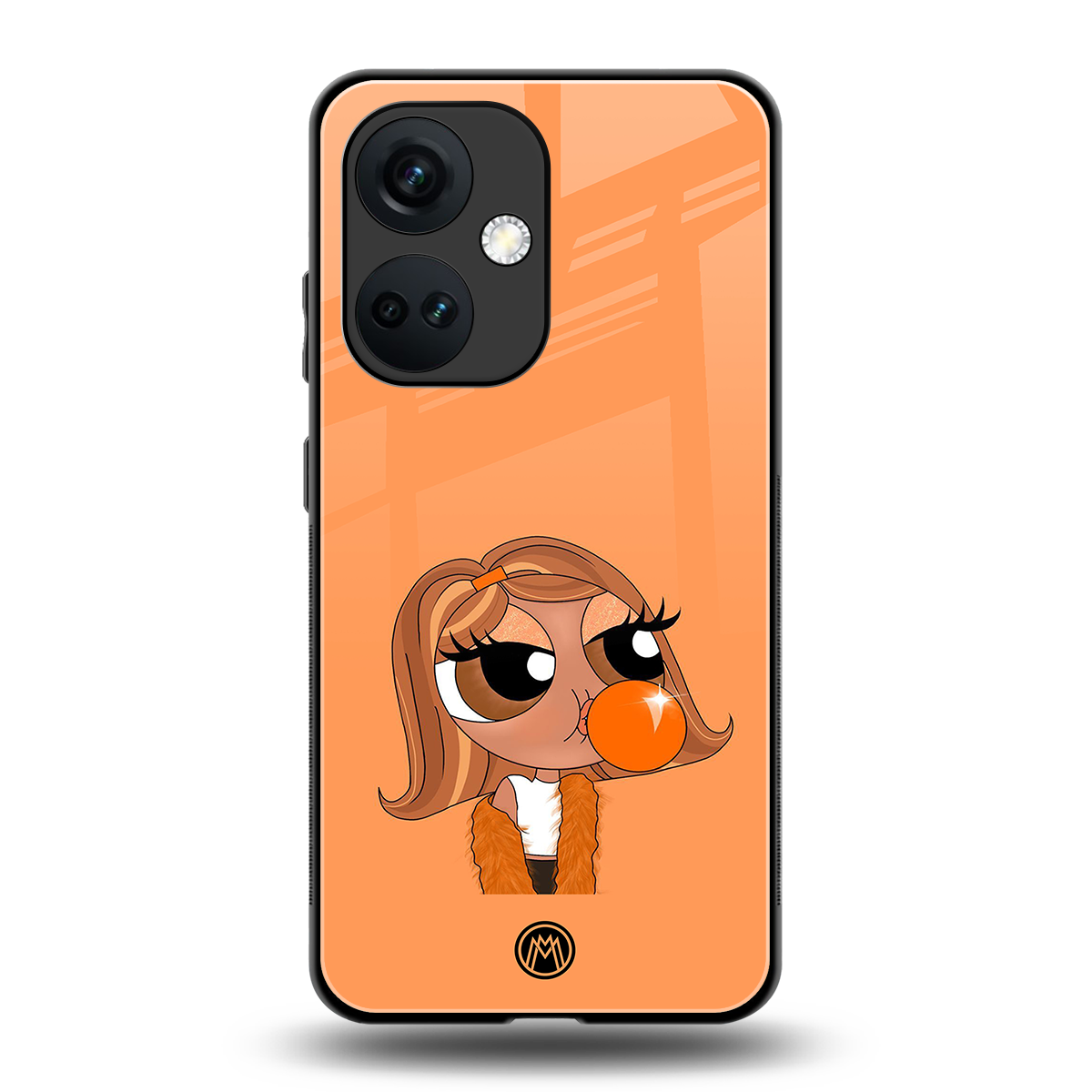 orange tote powerpuff girl back phone cover | glass case for oneplus nord ce 3