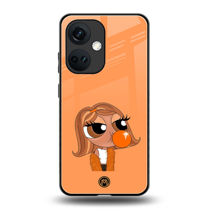 orange tote powerpuff girl back phone cover | glass case for oneplus nord ce 3