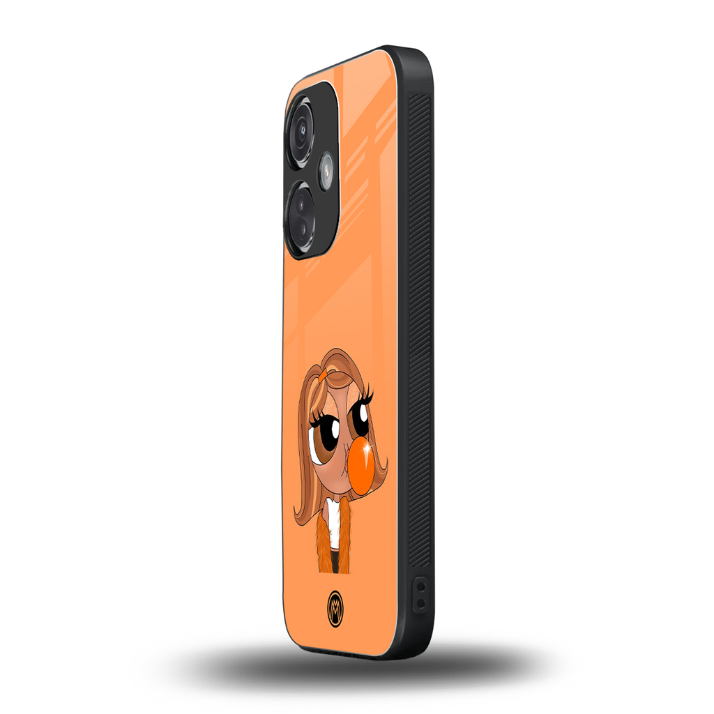 orange tote powerpuff girl back phone cover | glass case for oneplus nord ce 3