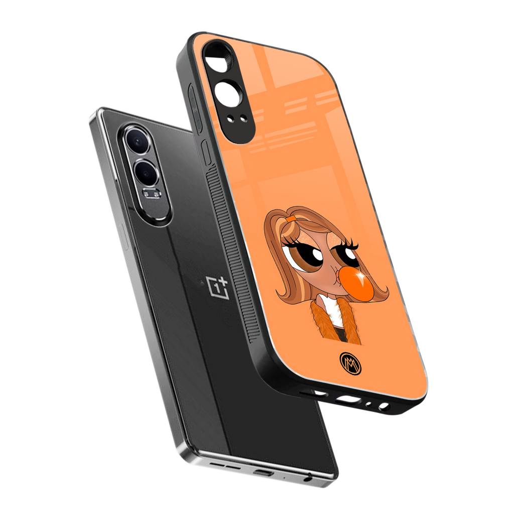 orange tote powerpuff girl back phone cover | glass case for oneplus nord ce 4 lite