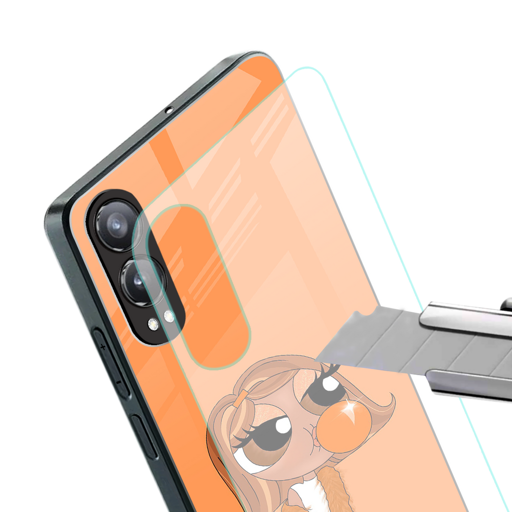 orange tote powerpuff girl back phone cover | glass case for oneplus nord ce 4 lite