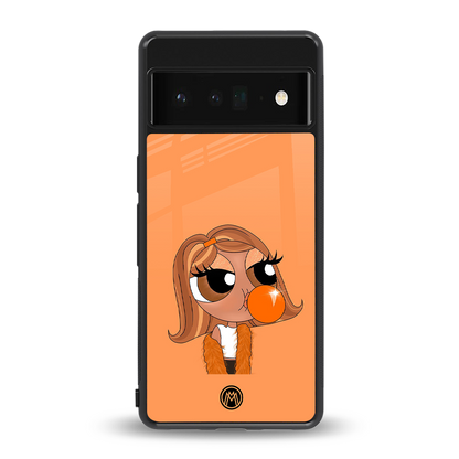 orange tote powerpuff girl back phone cover | glass case for google pixel 6 pro