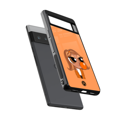 orange tote powerpuff girl back phone cover | glass case for google pixel 6 pro