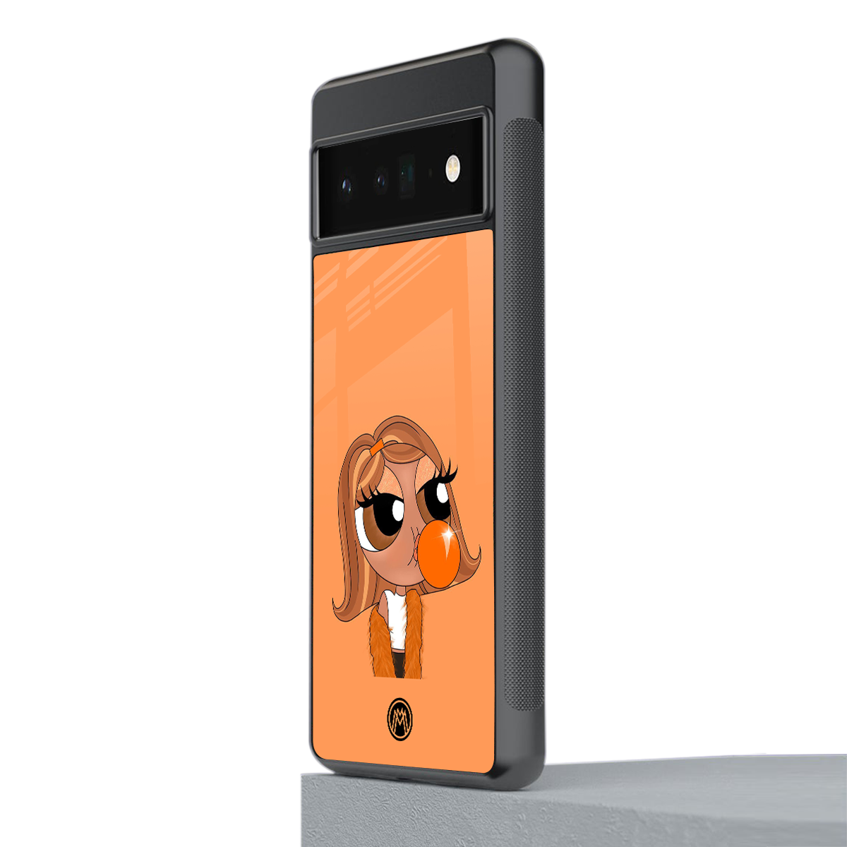 orange tote powerpuff girl back phone cover | glass case for google pixel 6 pro