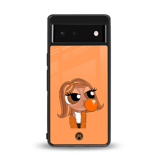 orange tote powerpuff girl back phone cover | glass case for google pixel 6