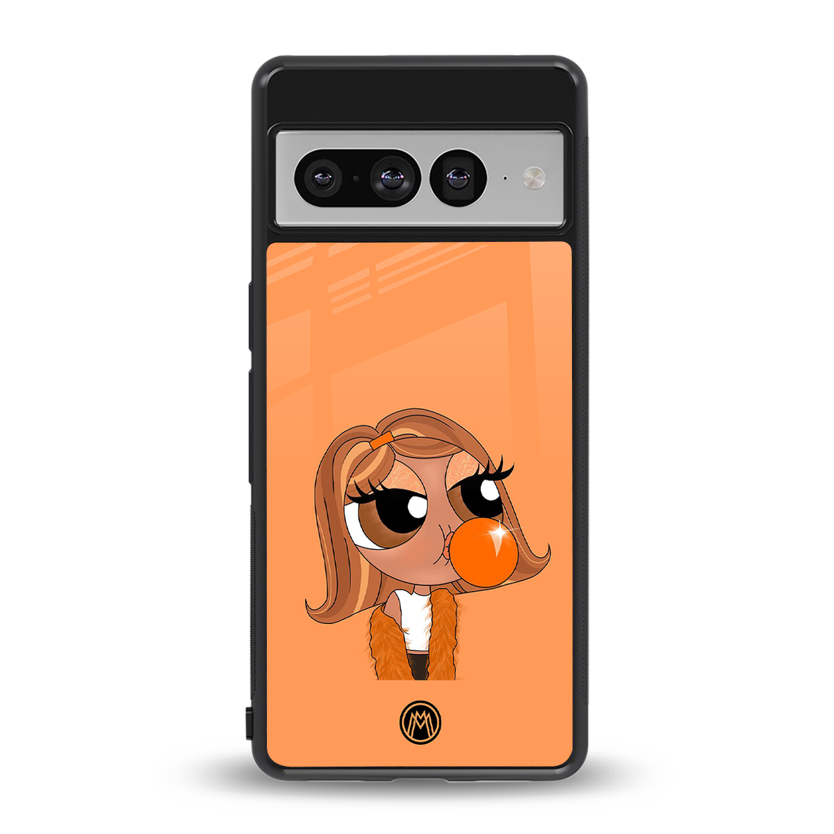 orange tote powerpuff girl back phone cover | glass case for google pixel 7 pro