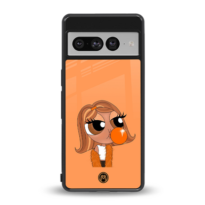 orange tote powerpuff girl back phone cover | glass case for google pixel 7 pro