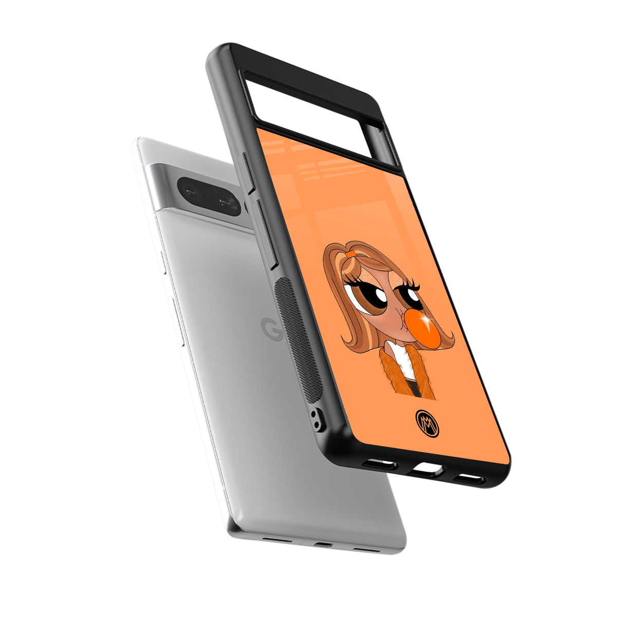 orange tote powerpuff girl back phone cover | glass case for google pixel 7 pro