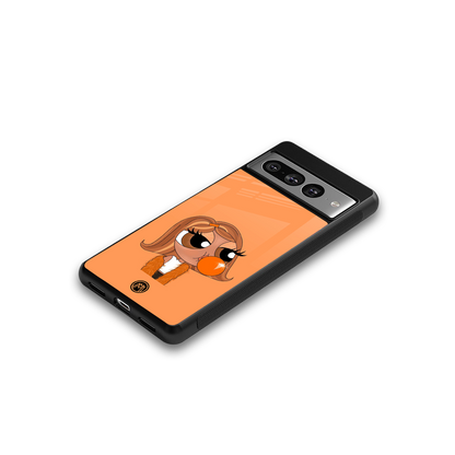 orange tote powerpuff girl back phone cover | glass case for google pixel 7 pro