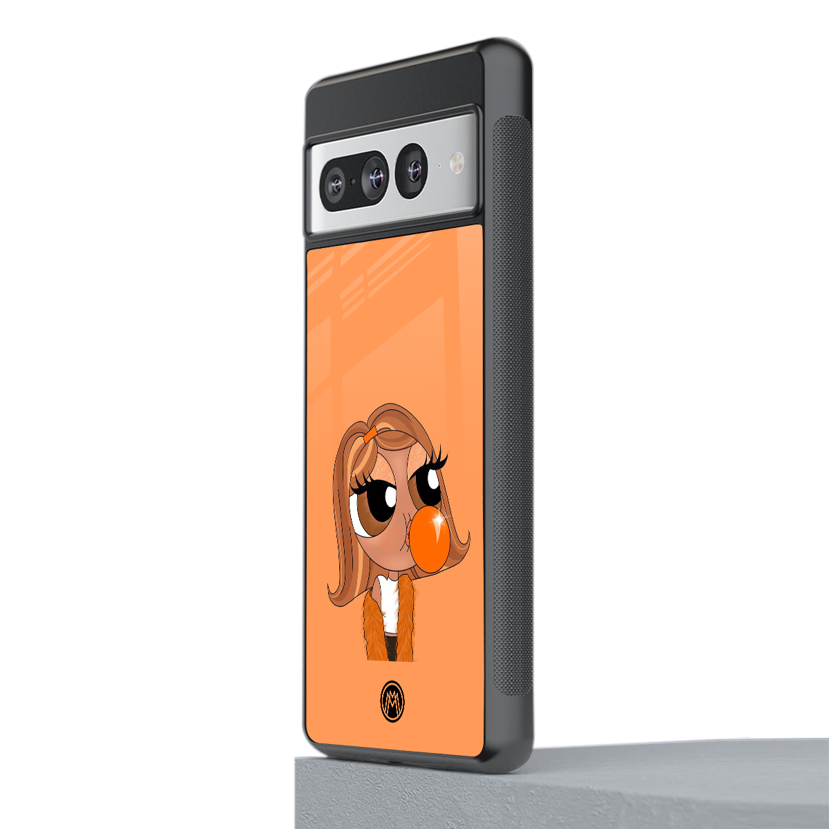 orange tote powerpuff girl back phone cover | glass case for google pixel 7 pro