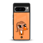 orange tote powerpuff girl back phone cover | glass case for google pixel 8 pro