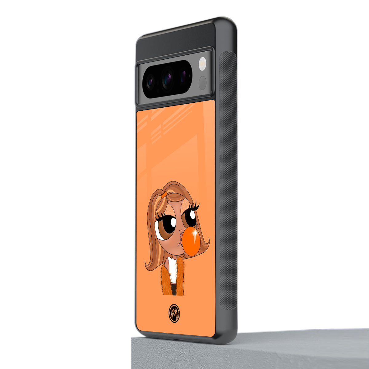 orange tote powerpuff girl back phone cover | glass case for google pixel 8 pro