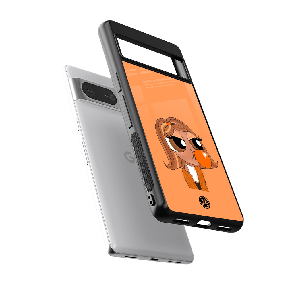 orange tote powerpuff girl back phone cover | glass case for Google Pixel 8