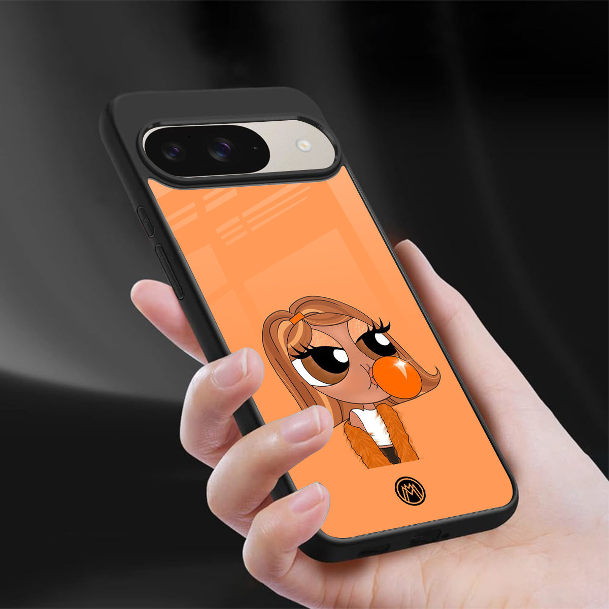 orange tote powerpuff girl back phone cover | glass case for google pixel 9