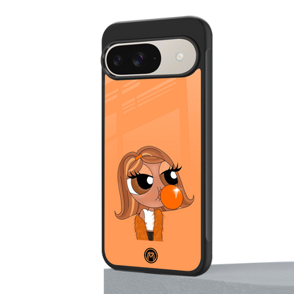 orange tote powerpuff girl back phone cover | glass case for google pixel 9