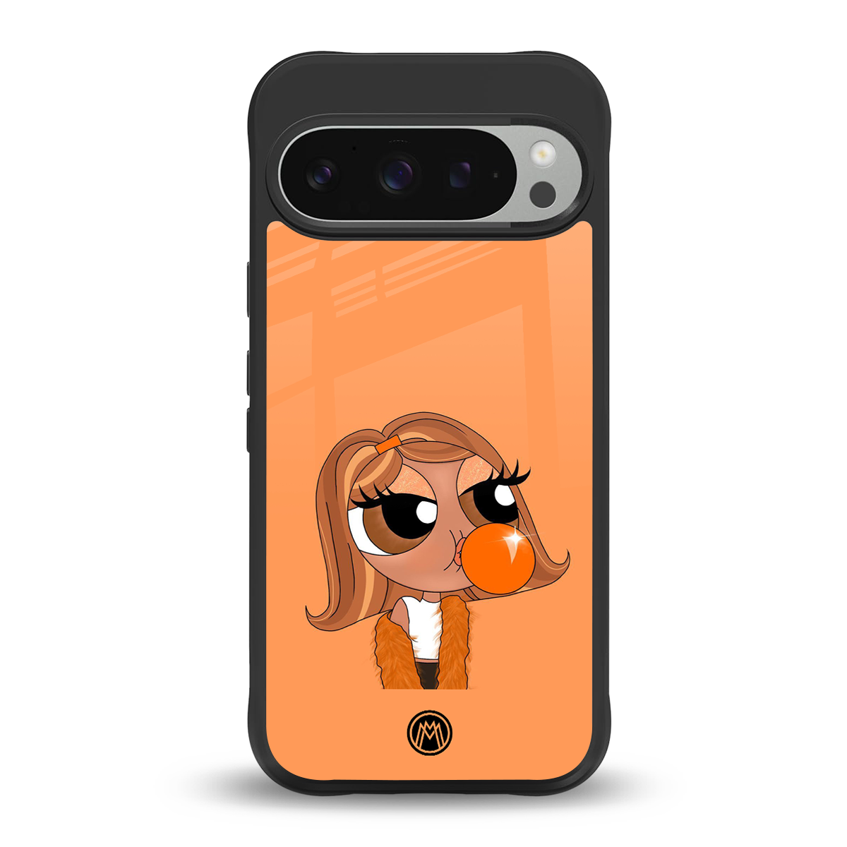 orange tote powerpuff girl back phone cover | glass case for google pixel 9 pro xl