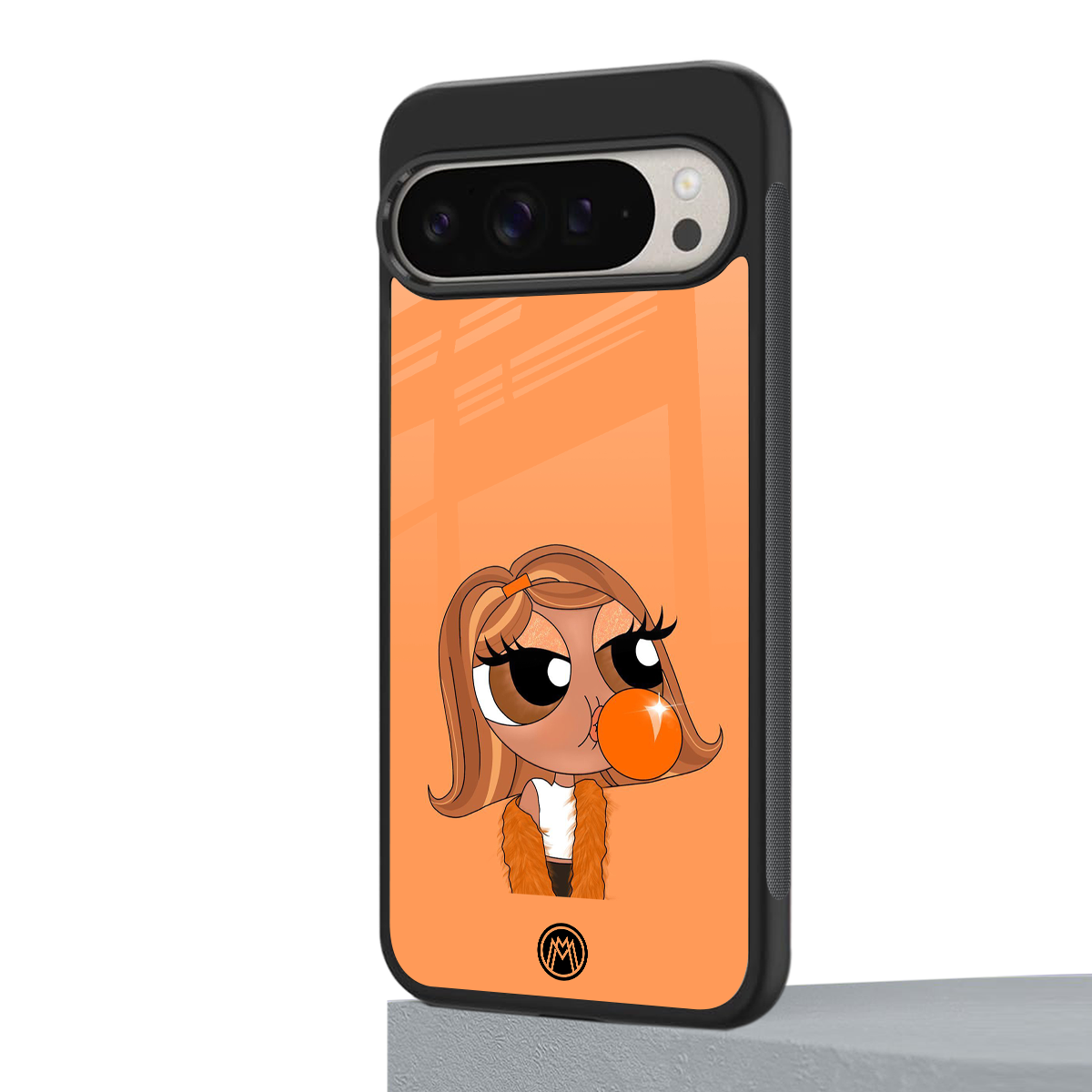 orange tote powerpuff girl back phone cover | glass case for google pixel 9 pro xl