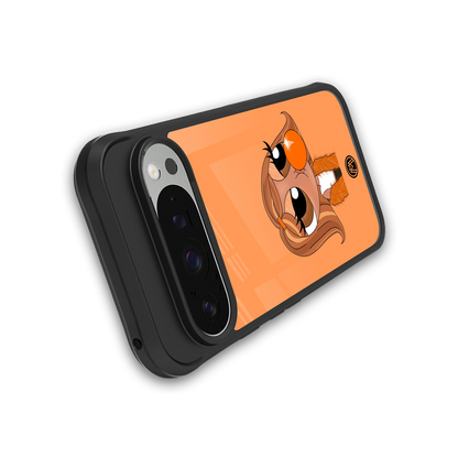 orange tote powerpuff girl back phone cover | glass case for google pixel 9 pro xl