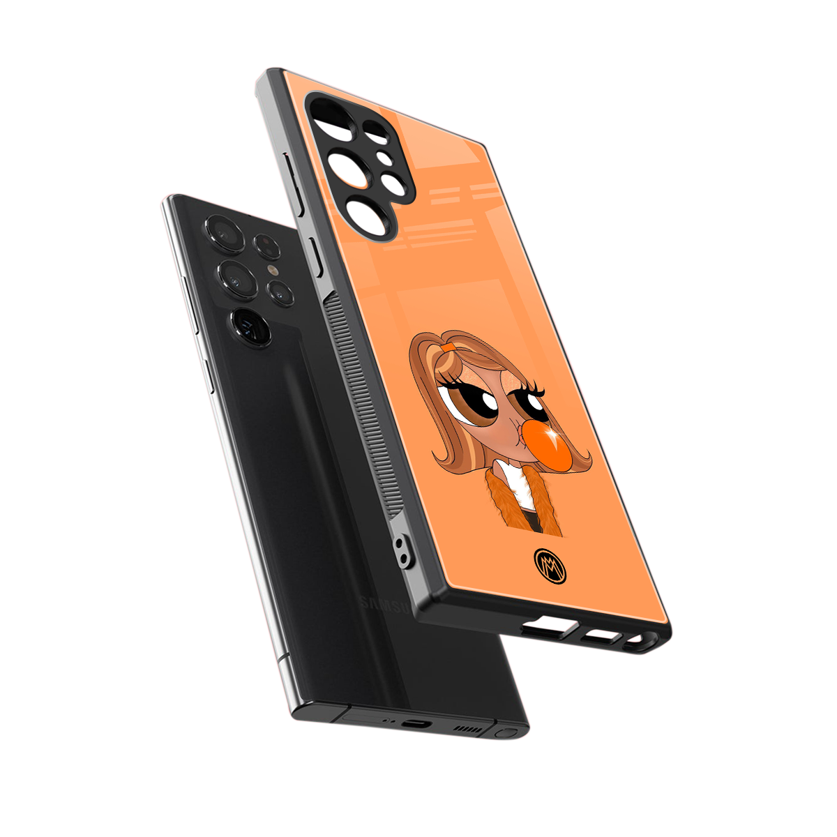 orange tote powerpuff girl back phone cover | glass case for samsung galaxy s23 ultra