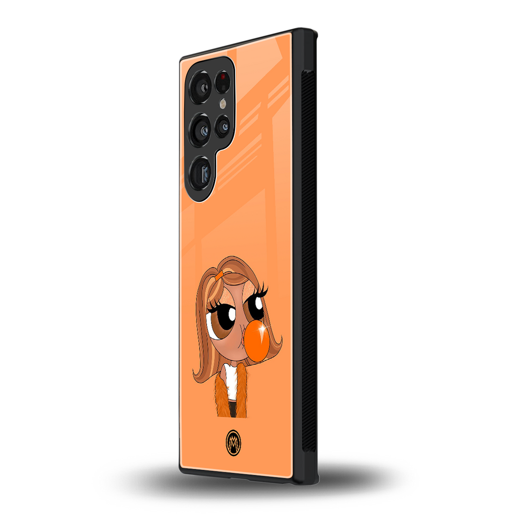 orange tote powerpuff girl back phone cover | glass case for samsung galaxy s23 ultra