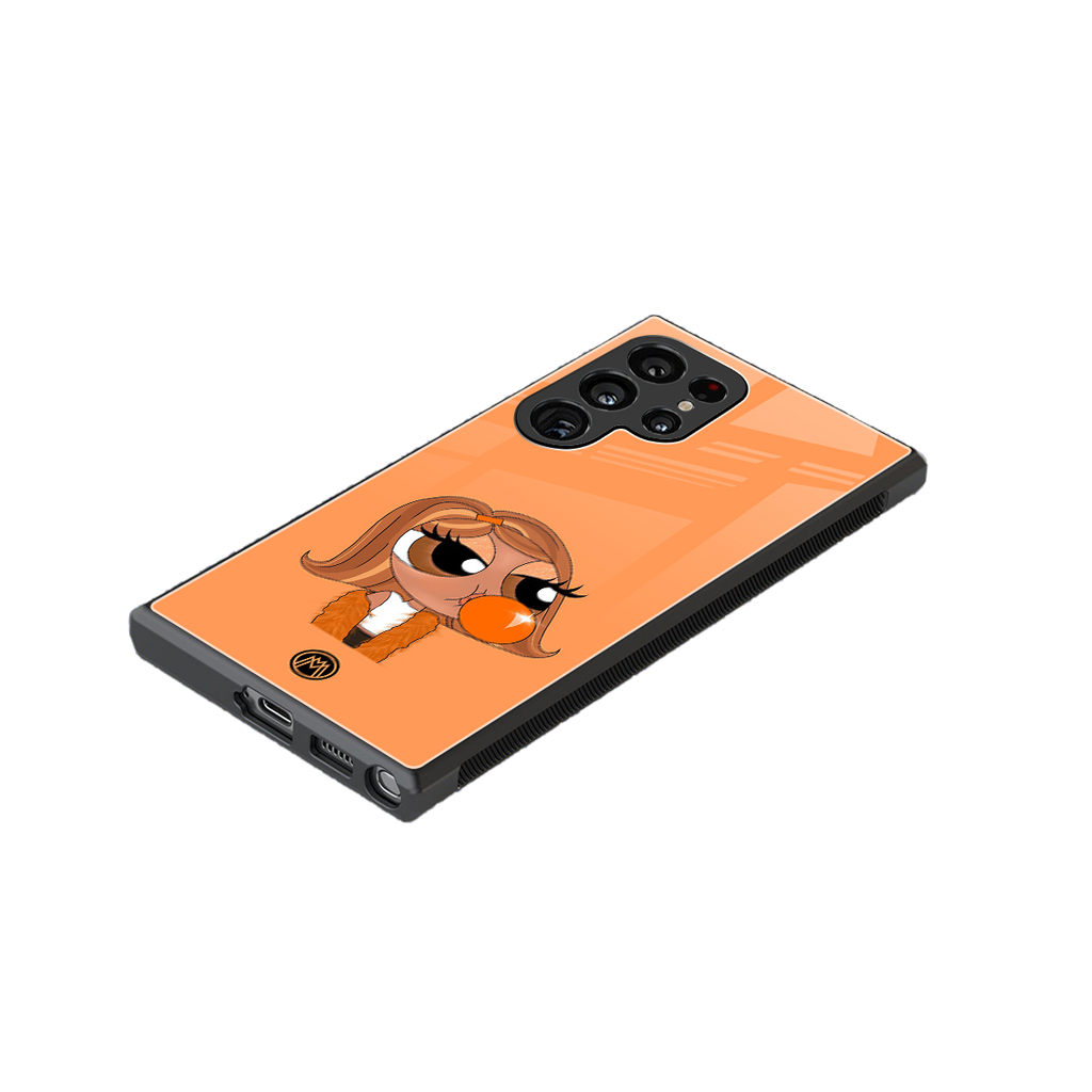 orange tote powerpuff girl back phone cover | glass case for samsung galaxy s23 ultra