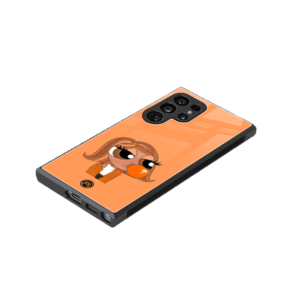 orange tote powerpuff girl back phone cover | glass case for samsung galaxy s23 ultra