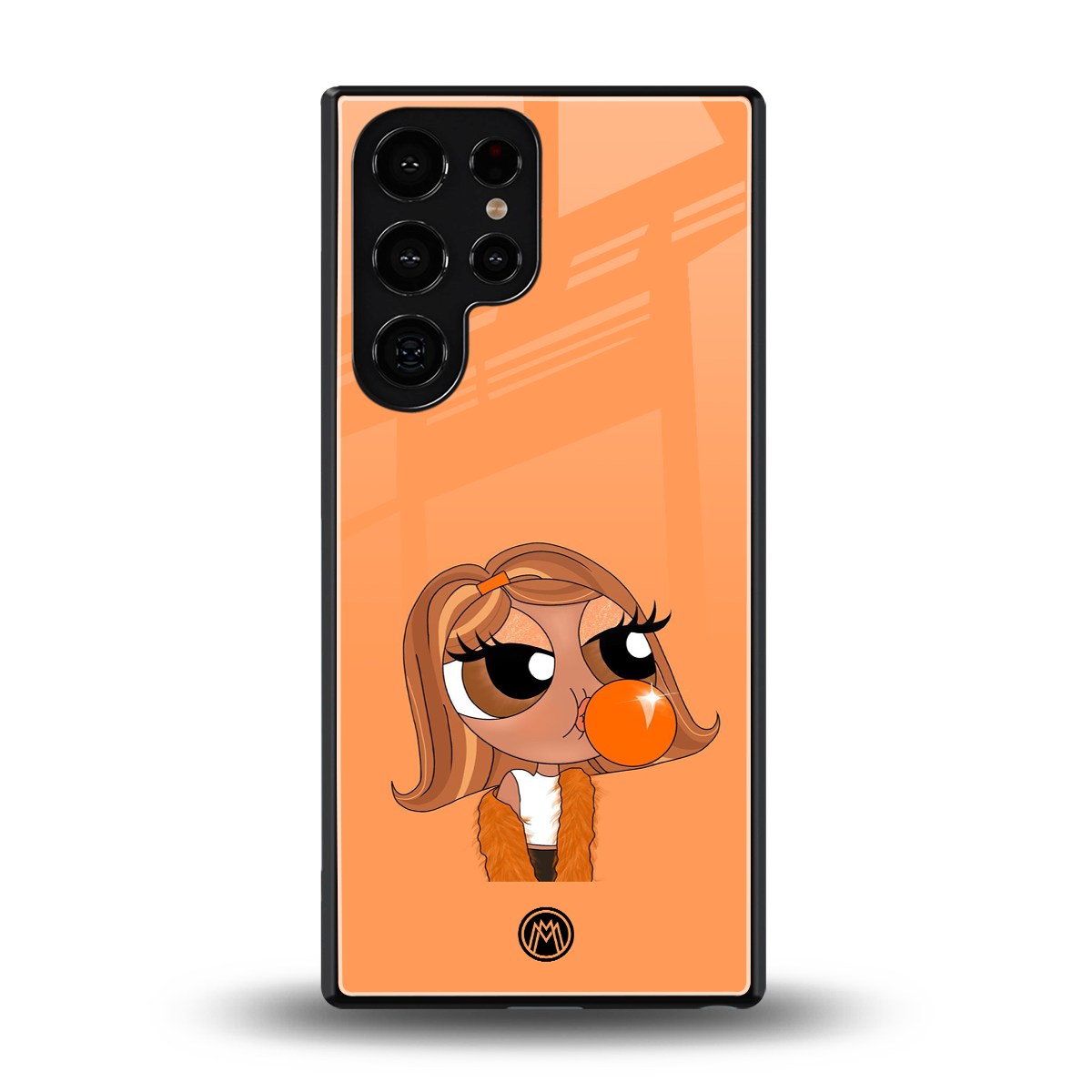 orange tote powerpuff girl back phone cover | glass case for samsung galaxy s25 ultra