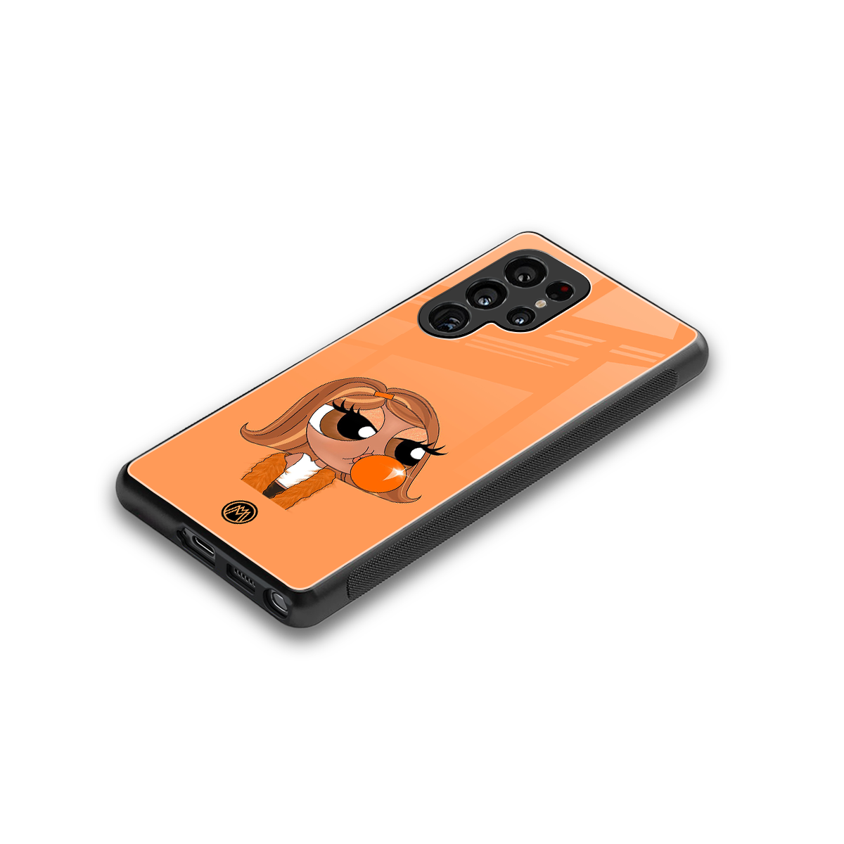 orange tote powerpuff girl back phone cover | glass case for samsung galaxy s25 ultra