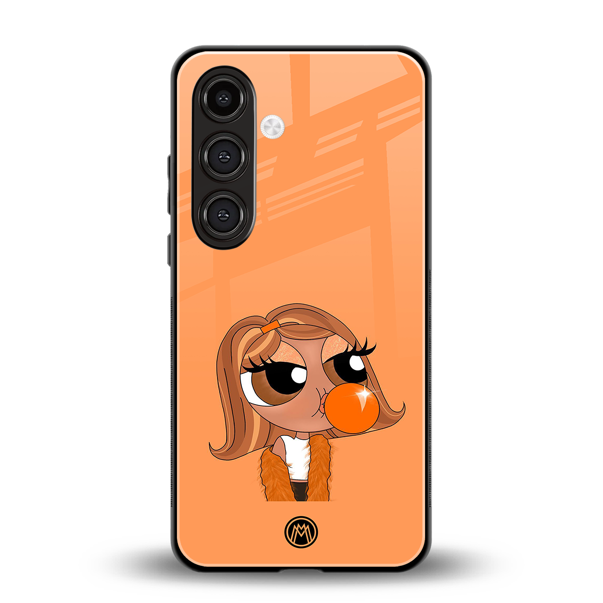orange tote powerpuff girl back phone cover | glass case for samsung galaxy s24 fe