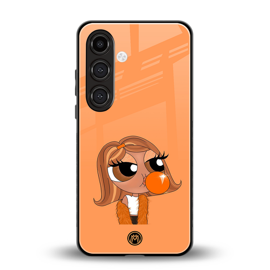 orange tote powerpuff girl back phone cover | glass case for samsung galaxy s23 plus
