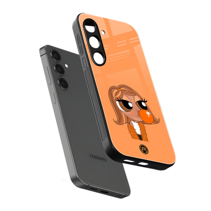 orange tote powerpuff girl back phone cover | glass case for samsung galaxy s24 fe