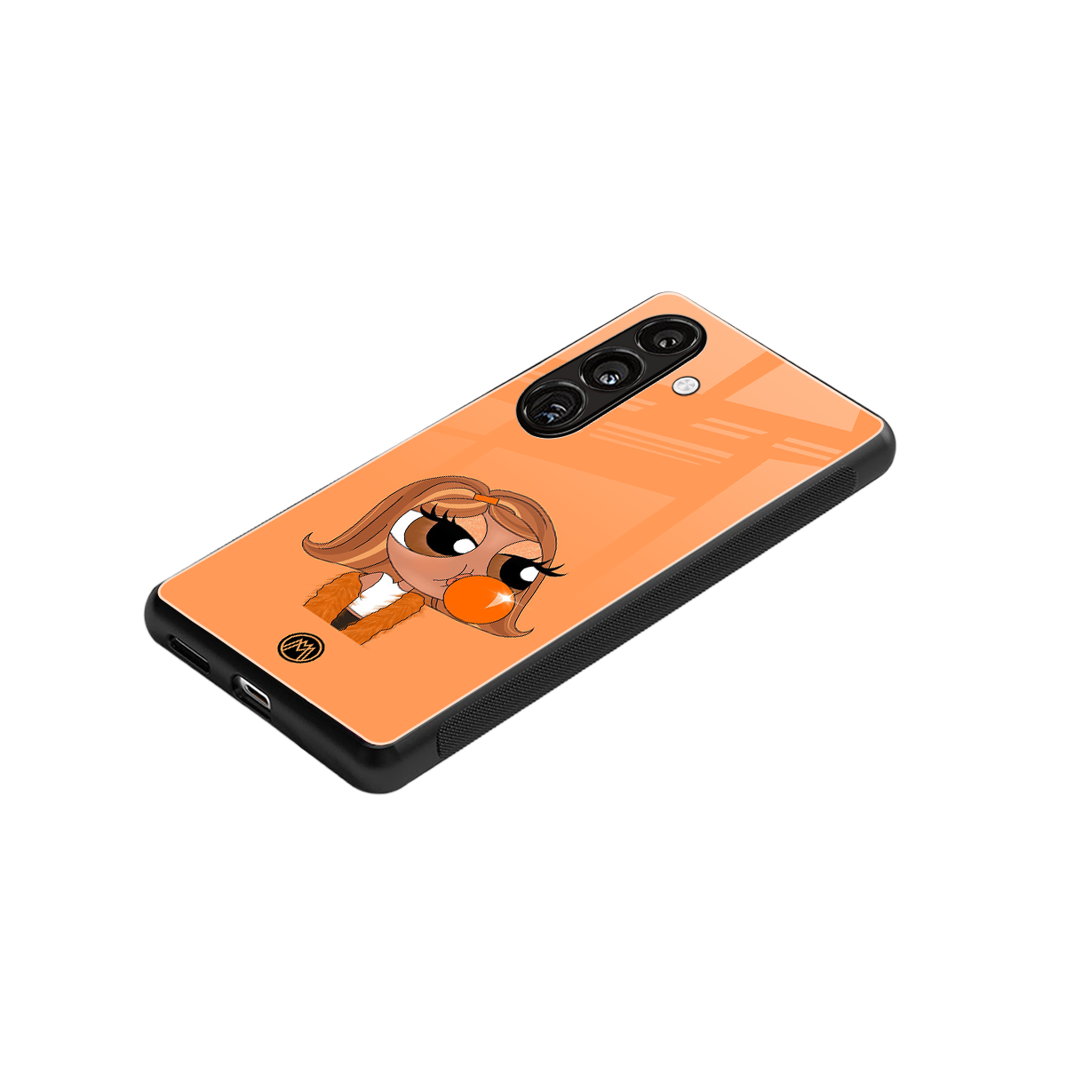 orange tote powerpuff girl back phone cover | glass case for samsung galaxy s24 fe
