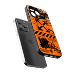 orange travis scott x anti social social club back phone cover | glass case for iphone 13 pro max