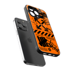 orange travis scott x anti social social club back phone cover | glass case for iphone 13 pro
