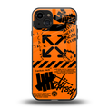 orange travis scott x anti social social club back phone cover | glass case for iphone 15