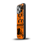 orange travis scott x anti social social club back phone cover | glass case for iphone 16 pro