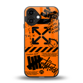 orange travis scott x anti social social club back phone cover | glass case for iphone 16