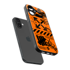 orange travis scott x anti social social club back phone cover | glass case for iphone 16