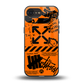 orange travis scott x anti social social club back phone cover | glass case for iphone 16e